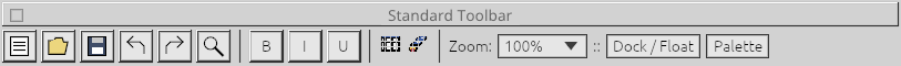 Independent native standard toolbar